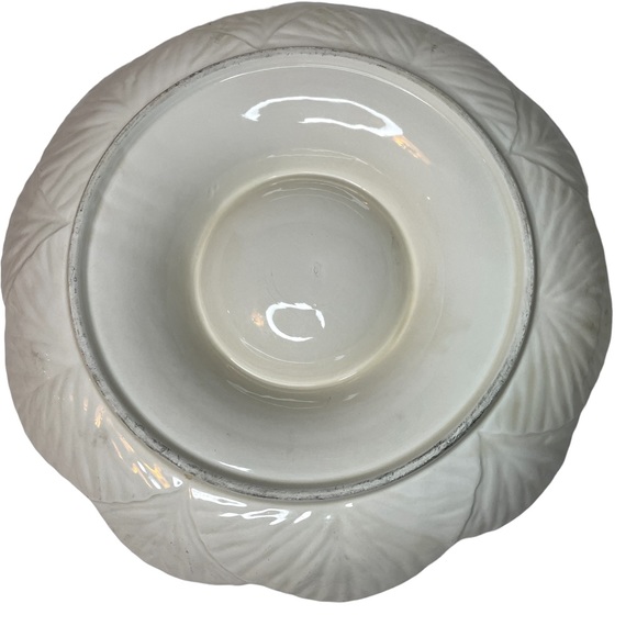 Pottery Barn Ceramic Cabbage Serving Platter with Dip Bowl Made in Japan - Picture 9 of 10